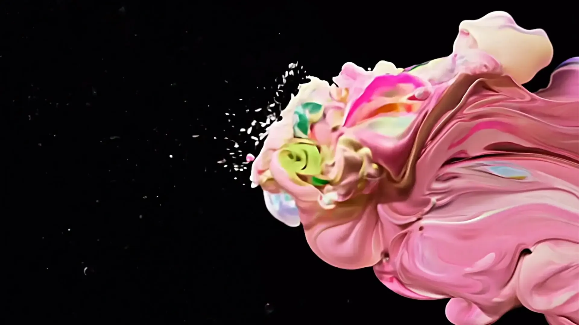 Vibrant Swirling Ink Effect Overlay for Beauty Product Ads